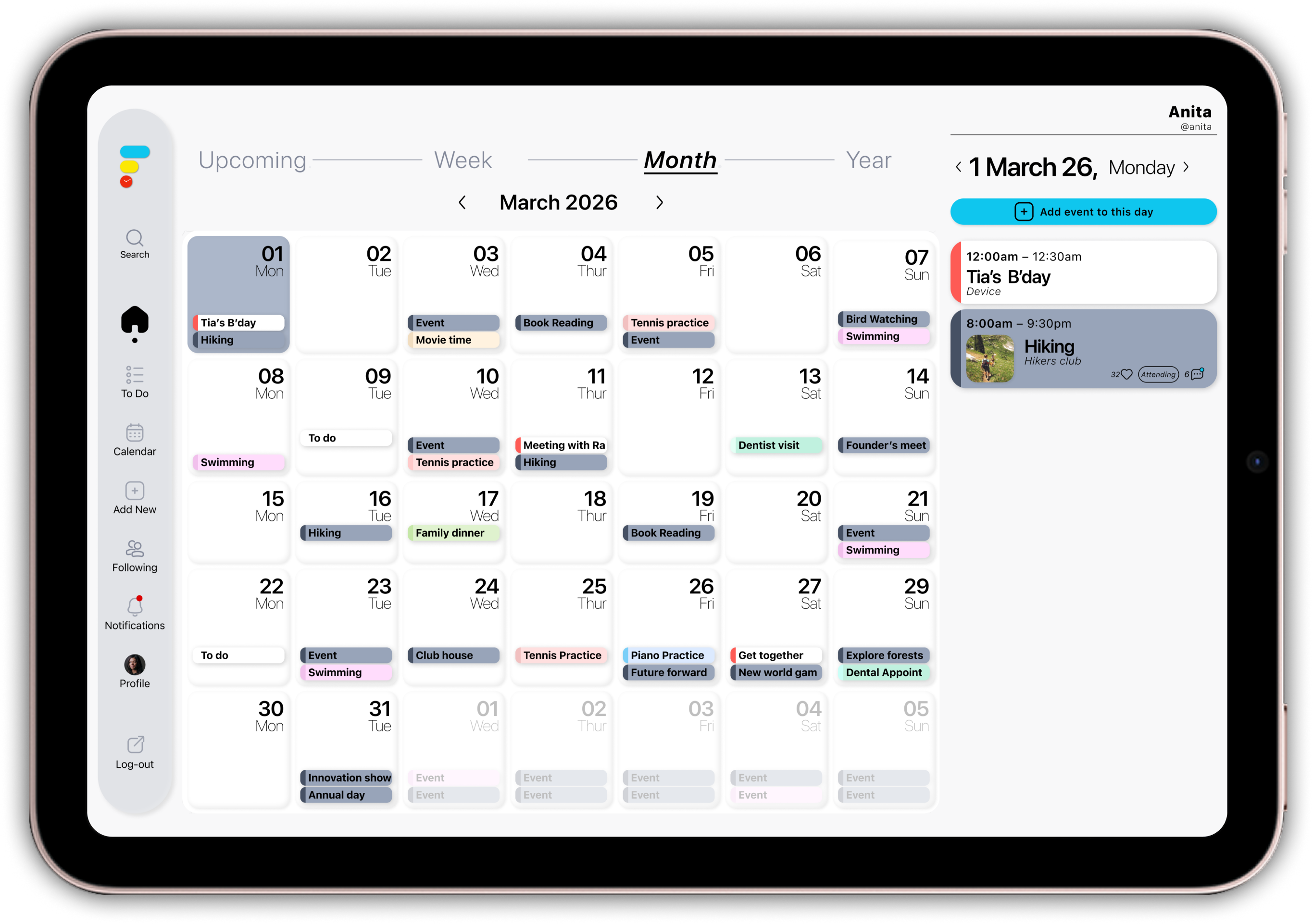 Calendar App Preview