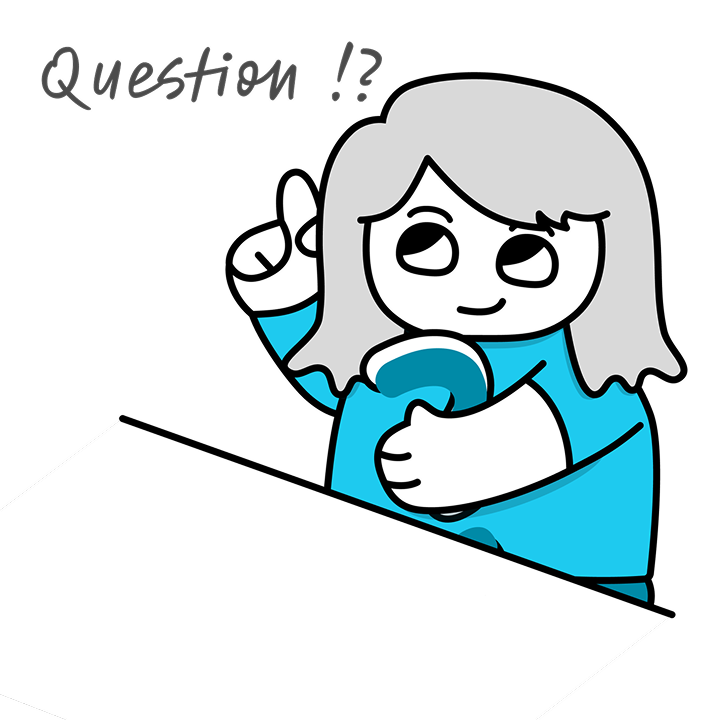 Curious character asking a question